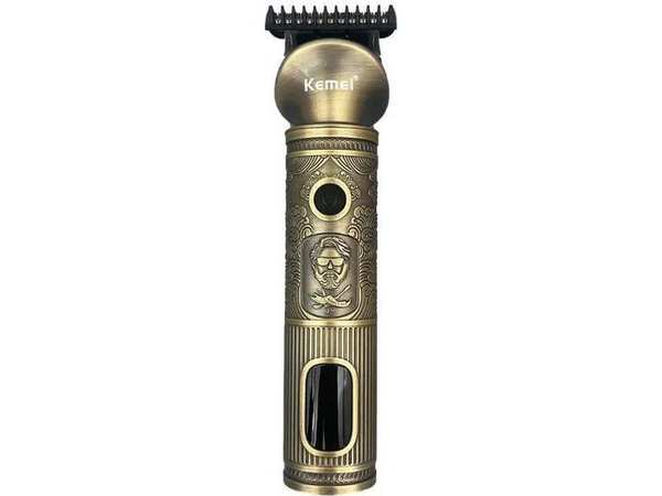 پک کامل ماشین اصلاح موی سر و بدن 6 در 1 کمی Kemei Rechargeable Hair Clipper Gold KM-1637 - تصویر 4