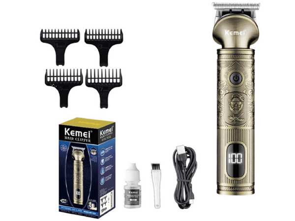 ماشین اصلاح موی سر و بدن چندکاره برنزی شارژی کمی KEMEI Hair clipper KM-1635 rechargeable - تصویر 5