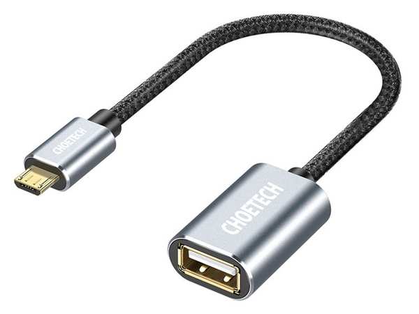 کابل تبدیل او‌تی‌جی میکرو یو‌اس‌بی به یو‌اس‌بی چویتک CHOETECH OTG Micro USB To USB 2.0 Cable AB0013