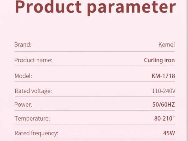 ویوو موی سر کمی Kemei Professional Curling Iron KM-1718 - تصویر 8