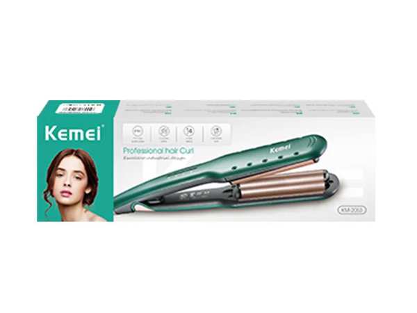 فرکننده و حالت دهنده موی سر حرفه ای مسافرتی کمی Kemei Salon Hair Straightener Curling Iron Km-2053 - تصویر 3