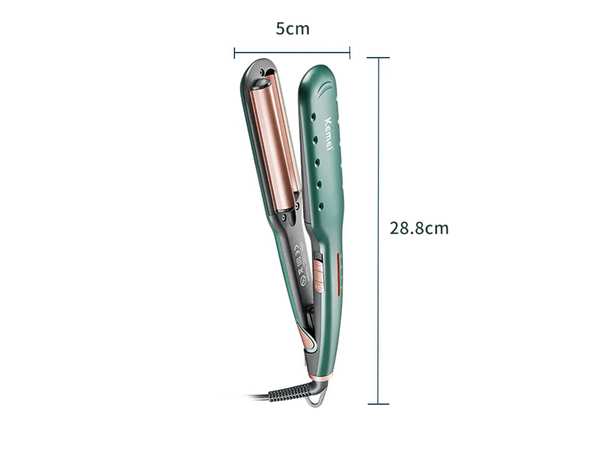فرکننده و حالت دهنده موی سر حرفه ای مسافرتی کمی Kemei Salon Hair Straightener Curling Iron Km-2053 - تصویر 4