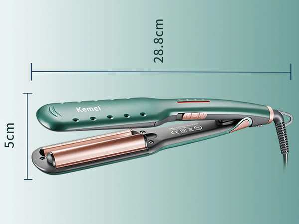 فرکننده و حالت دهنده موی سر حرفه ای مسافرتی کمی Kemei Salon Hair Straightener Curling Iron Km-2053 - تصویر 7