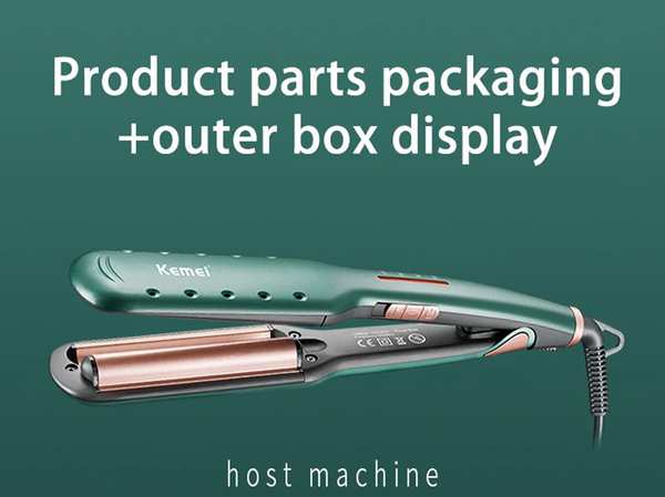 فرکننده و حالت دهنده موی سر حرفه ای مسافرتی کمی Kemei Salon Hair Straightener Curling Iron Km-2053 - تصویر 10