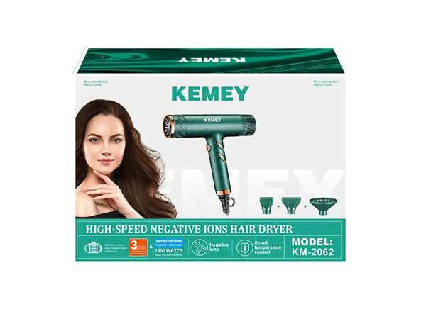 سشوار حرفه ای 1500 وات کمی Kemei Km-2062 Professional Hair Dryer 1500W - تصویر 5