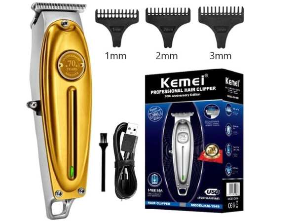 ماشین اصلاح موی سر و صورت شارژی کمی Kemei Rechargeable Hair Trimmer KM-1949 - تصویر 12