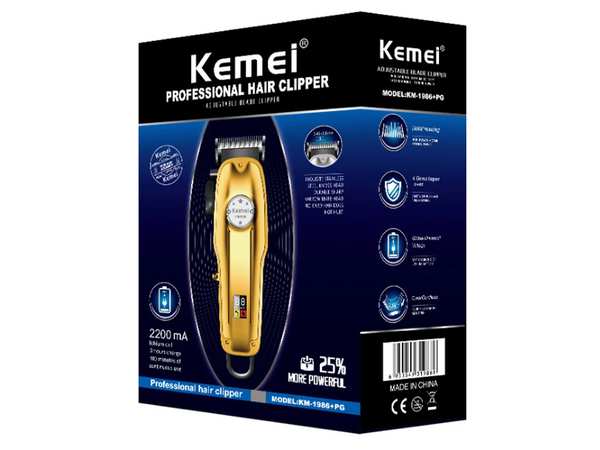 ماشین اصلاح موی سر و صورت شارژی کمی Kemei Professional Hair Clipper KM-1986 - تصویر 15