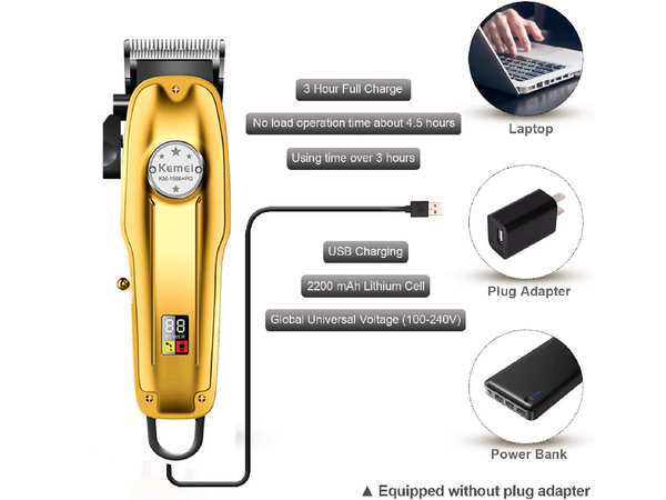 ماشین اصلاح موی سر و صورت شارژی کمی Kemei Professional Hair Clipper KM-1986 - تصویر 5