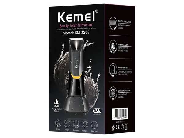 ماشین اصلاح موی بدن شارژی ضدآب کمی Kemei Body Hair Trimmer KM-3208 - تصویر 13