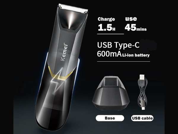 ماشین اصلاح موی بدن شارژی ضدآب کمی Kemei Body Hair Trimmer KM-3208 - تصویر 6