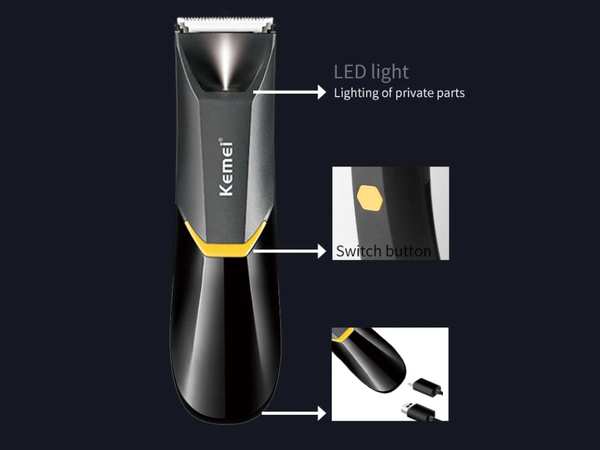 ماشین اصلاح موی بدن شارژی ضدآب کمی Kemei Body Hair Trimmer KM-3208 - تصویر 7