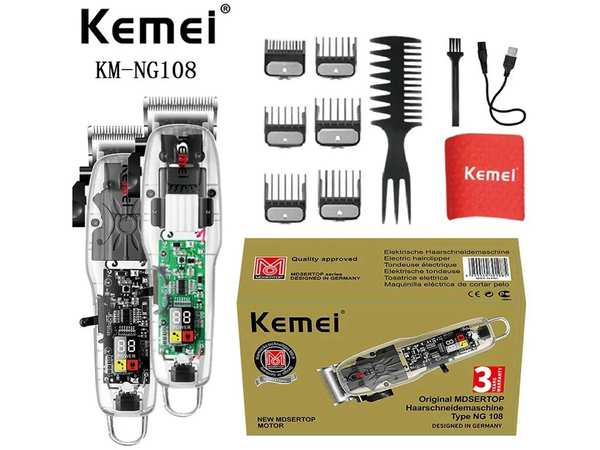 ریش تراش و ماشین اصلاح شارژی کمی Kemei Km-Ng108 Usb Transparent Body Hair Cutting Machine - تصویر 14