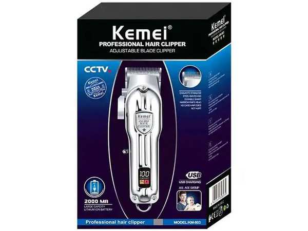 ماشین اصلاح موی سر و بدن شارژی کمی Kemei KM-803 Rechargeable Hair Clipper Electric Hair Cutting Machine - تصویر 6