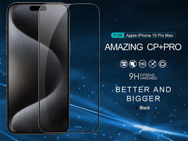 گلس آیفون 15 پرومکس نیلکین Nillkin Apple iPhone 15 Pro max CP+Pro tempered glass - تصویر 17