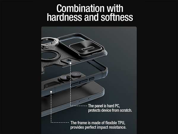 قاب محافظ آیفون 15 پرومکس نیلکین Nillkin Apple iPhone 15 Pro max Cam Shield Armor Case - تصویر 10