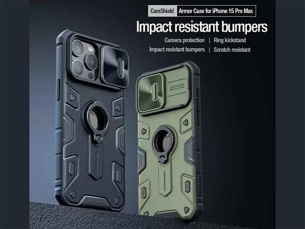 قاب محافظ آیفون 15 پرومکس نیلکین Nillkin Apple iPhone 15 Pro max Cam Shield Armor Case - تصویر 8