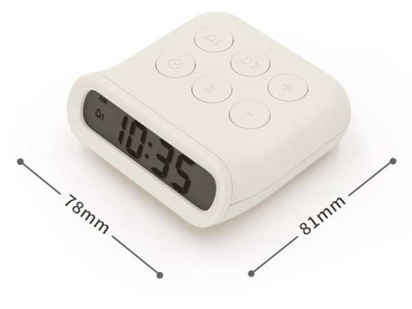 ساعت زنگ‌دار رومیزی چندکاره MUID small alarm clock multi-functional plastic bedroom H-C-05 - تصویر 10