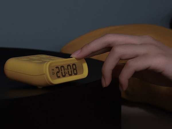 ساعت زنگ‌دار رومیزی چندکاره MUID small alarm clock multi-functional plastic bedroom H-C-05 - تصویر 3