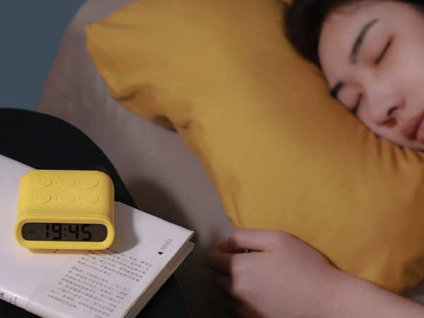 ساعت زنگ‌دار رومیزی چندکاره MUID small alarm clock multi-functional plastic bedroom H-C-05 - تصویر 4