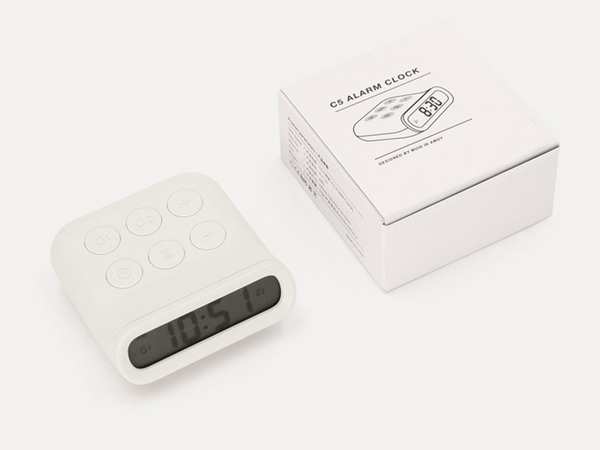 ساعت زنگ‌دار رومیزی چندکاره MUID small alarm clock multi-functional plastic bedroom H-C-05 - تصویر 9