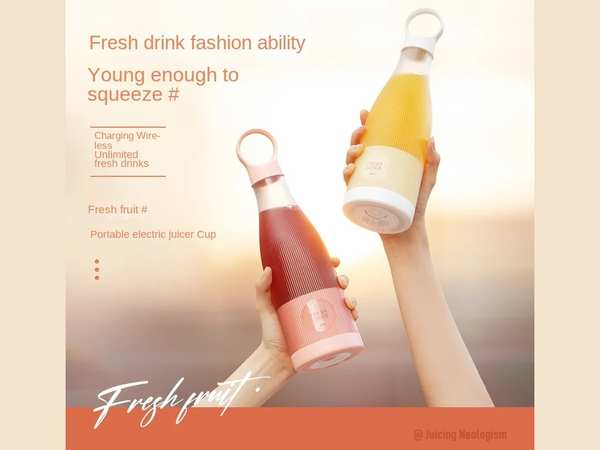 شیکر و آبمیوه گیری شارژی قابل حمل 450 میلی لیتر Fresh Fruit Portable Juicer 233 - تصویر 15