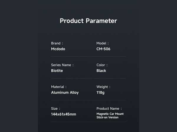 هولدر مگنتی گوشی موبایل تاشو داخل خودرو مک دودو MCDODO CM-5060 Biotite Series Magnetic Car Mount - تصویر 14