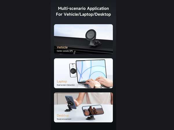 هولدر مگنتی گوشی موبایل تاشو داخل خودرو مک دودو MCDODO CM-5060 Biotite Series Magnetic Car Mount - تصویر 5