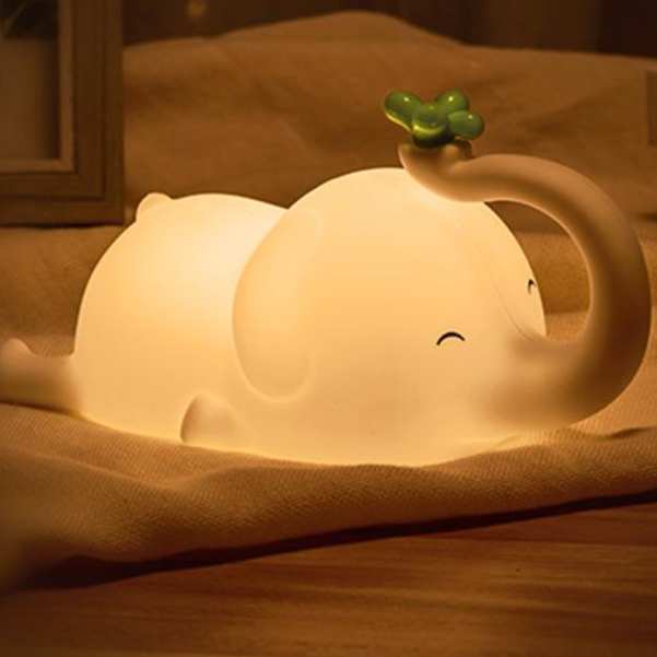 چراغ خواب رومیزی فانتزی شارژی فیل پرنده D5
