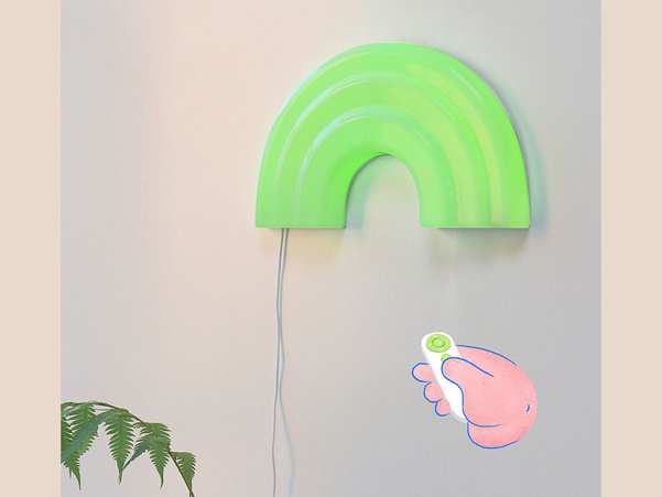 چراغ خواب فانتزی رومیزی و دیواری رنگین‌کمان رانمی Runmei rainbow night light CHD-01