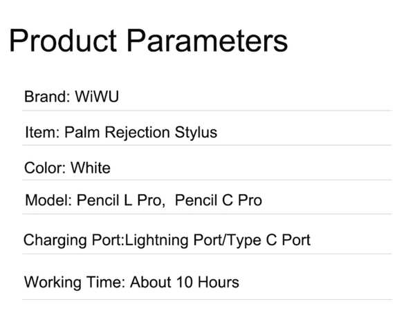 قلم لمسی آیپد ویوو WiWU Pencil L Pro Palm Rejection Stylus - تصویر 10