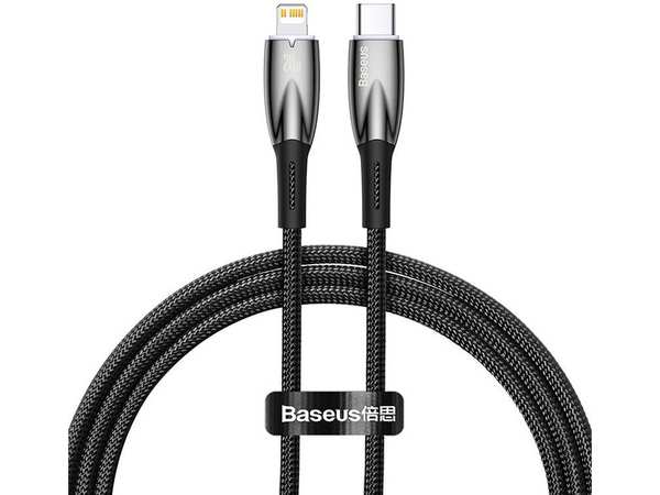 کابل تایپ سی به لایتنینگ 20 وات یک متری بیسوس Baseus Glimmer PD Fast Charging Data Cable CADH000001