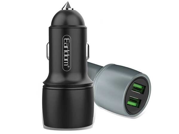 شارژر فندکی دو پورت یو اس بی 36 وات ارلدام ES-CC7