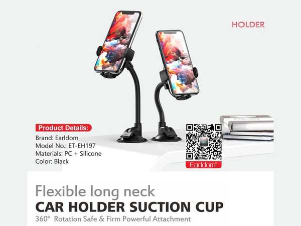هولدر گوشی موبایل بازو بلند داخل خودرو ارلدام Earldom ET-EH197 Car holder flexible with suction cup - تصویر 6