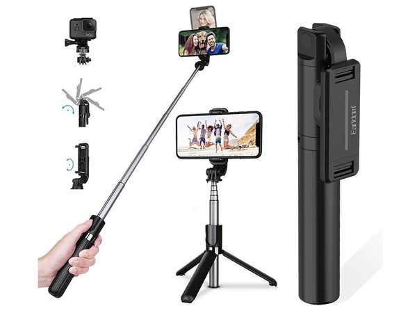 مونوپاد و سه پایه سلفی گوشی موبایل بلوتوثی دارای ریموت ارلدام Earldom Selfie stick ET-ZP23 - تصویر 9