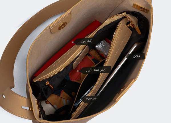 کیف دوشی زنانه چرمی با ظرفیت بزرگ new women's leather shoulder crossbody bag 5478 برند متفرقه - تصویر 26