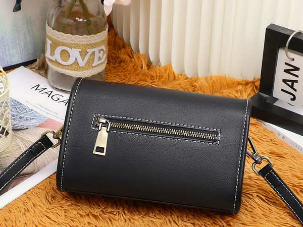 کیف دوشی زنانه کیف دوشی و کراس بادی زنانه چرم با طراحی ساده women's crossbody bags 2023 new style genuine leather V90183 مشکی برند متفرقه - تصویر 3