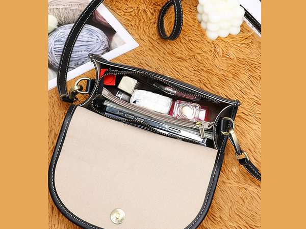 کیف دوشی زنانه کیف دوشی و کراس بادی زنانه چرم با طراحی ساده women's crossbody bags 2023 new style genuine leather V90183 مشکی برند متفرقه - تصویر 6