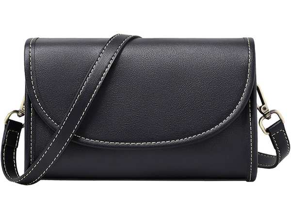 کیف دوشی زنانه کیف دوشی و کراس بادی زنانه چرم با طراحی ساده women's crossbody bags 2023 new style genuine leather V90183 مشکی برند متفرقه - تصویر 7