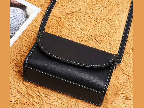 کیف دوشی زنانه کیف دوشی و کراس بادی زنانه چرم با طراحی ساده women's crossbody bags 2023 new style genuine leather V90183 مشکی برند متفرقه - تصویر 8