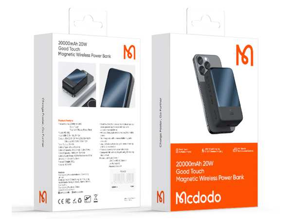 پاور بانک وایرلس مگنتی 20 وات 20000 مک دودو Mcdodo MC-502 Magnetic Wireless Charging 20000mAh 20W - تصویر 13