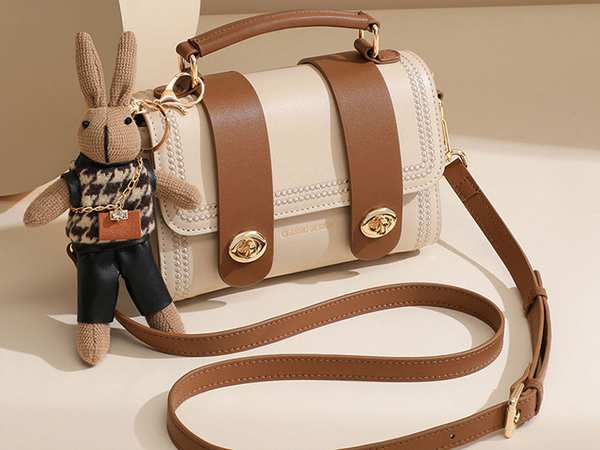 کیف دوشی زنانه کیف دوشی و کراس بادی زنانه IOS/Aiguoshi New Crossbody Bags for Women Genuine Leather 6521 کرم ـ قهوه ای برند متفرقه - تصویر 4