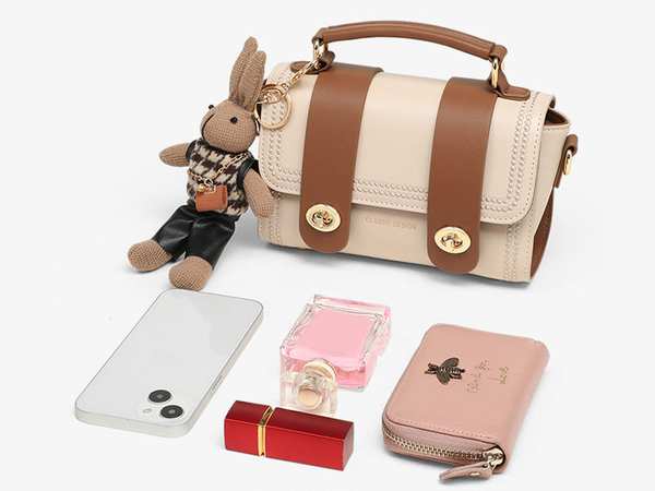 کیف دوشی زنانه کیف دوشی و کراس بادی زنانه IOS/Aiguoshi New Crossbody Bags for Women Genuine Leather 6521 کرم ـ قهوه ای برند متفرقه - تصویر 6