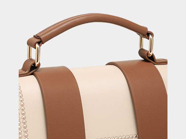 کیف دوشی زنانه کیف دوشی و کراس بادی زنانه IOS/Aiguoshi New Crossbody Bags for Women Genuine Leather 6521 کرم ـ قهوه ای برند متفرقه - تصویر 9