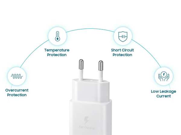 شارژر اصلی فست شارژ 15 وات سامسونگ همراه با کابل دو سر تایپ سی یک متری Samsung 15W Type-C With Type-C Cable - تصویر 5