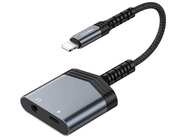 مبدل لایتنینگ به پورت شارژ لایتنینگ و جک 3.5 میلی متری صدا رسی RDS-A17