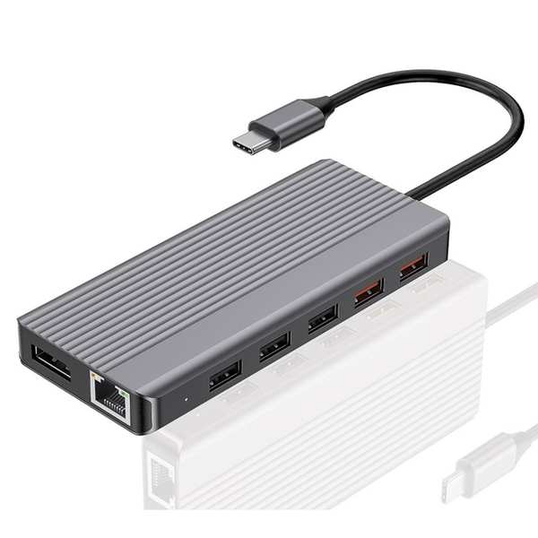 هاب تایپ سی 12 پورت آلومینیومی پاورولوژی P121HBCGY