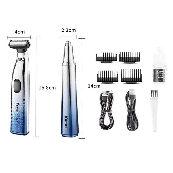 ماشین اصلاح موی بدن، صورت و بینی شارژی کمی KM-3236 - تصویر 5