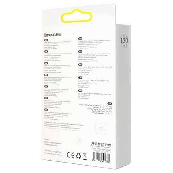 کابل سوپر فست شارژ یواس بی به تایپ سی 100 وات 2 متری بیسوس CAGD010101 - تصویر 14