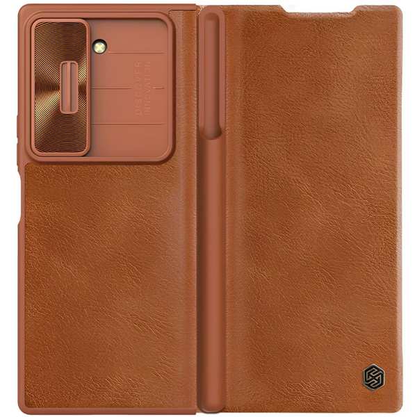 قاب محافظ گوشی سامسونگ گلکسی زد فولد 6 نیلکین Qin Pro Leather - تصویر 3