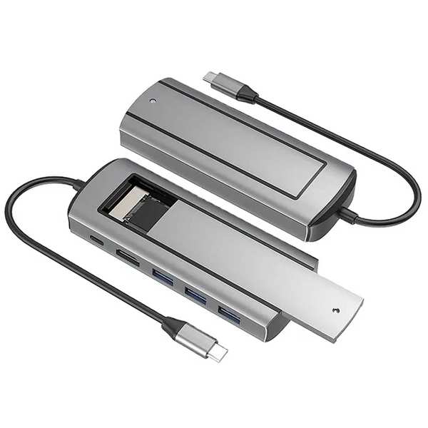 هاب تایپ سی 6 پورت و باکس هارد ام 2 کوتسی 16029